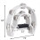 Half Moon Tambourine - Muziekinstrument Percussie Drum (Wit) 3
