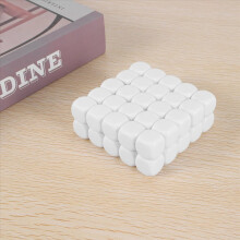 50 stuks 16 mm witte dobbelstenenset van acryl D6 voor spelletjes, feestjes, plezier en doe-het-zelf