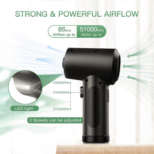 Cordless Air Duster,Multi-Use Portable Replaces Compressed Cans B 2