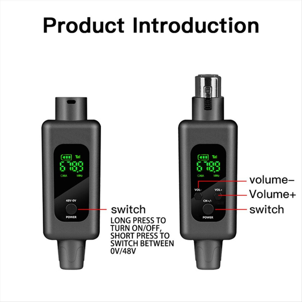 2.4G Uhf Wireless Audio Transceiver System Mic Adapter 4854174633184