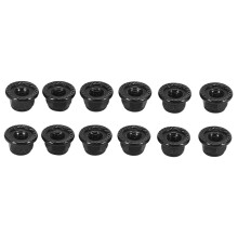 12 stuks metalen 4 mm wielborgmoeren voor 1/10 RC Crawler-auto, zwart
