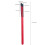 Red Aluminum Eyebrow Brush Angled for Precision and Multi Use 2
