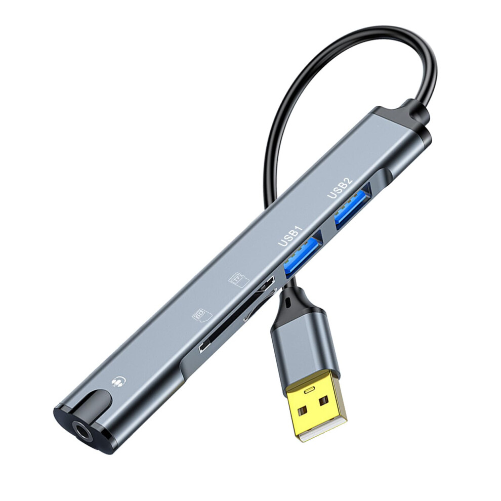 5 In 1 Usb Docking Station Hub Usb 2.0 Trrs 3.5Mm Audio Tf/Sd Card Reader Laptop Port Replicator 9067246352547