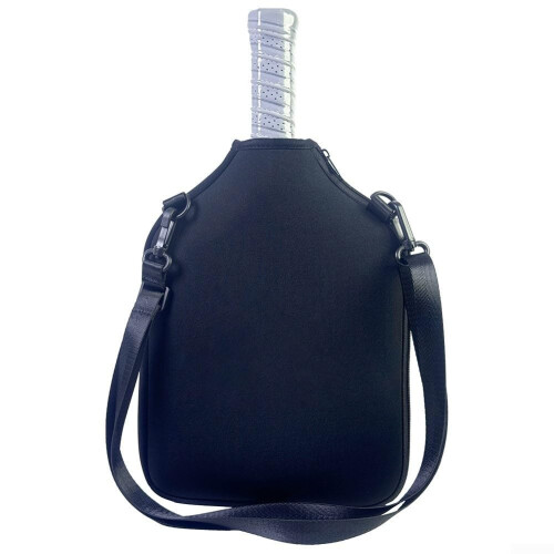 Paddle Storage Solution Neoprene Bag With Adjustable Strap For Pickleball Paddles Black