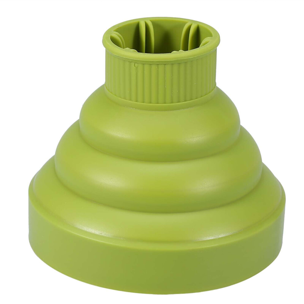 Green Salon Foldable Hair Dryer Diffuser Silicone Hair Blower Accessory For Gentle Styling And Even Heat Washable