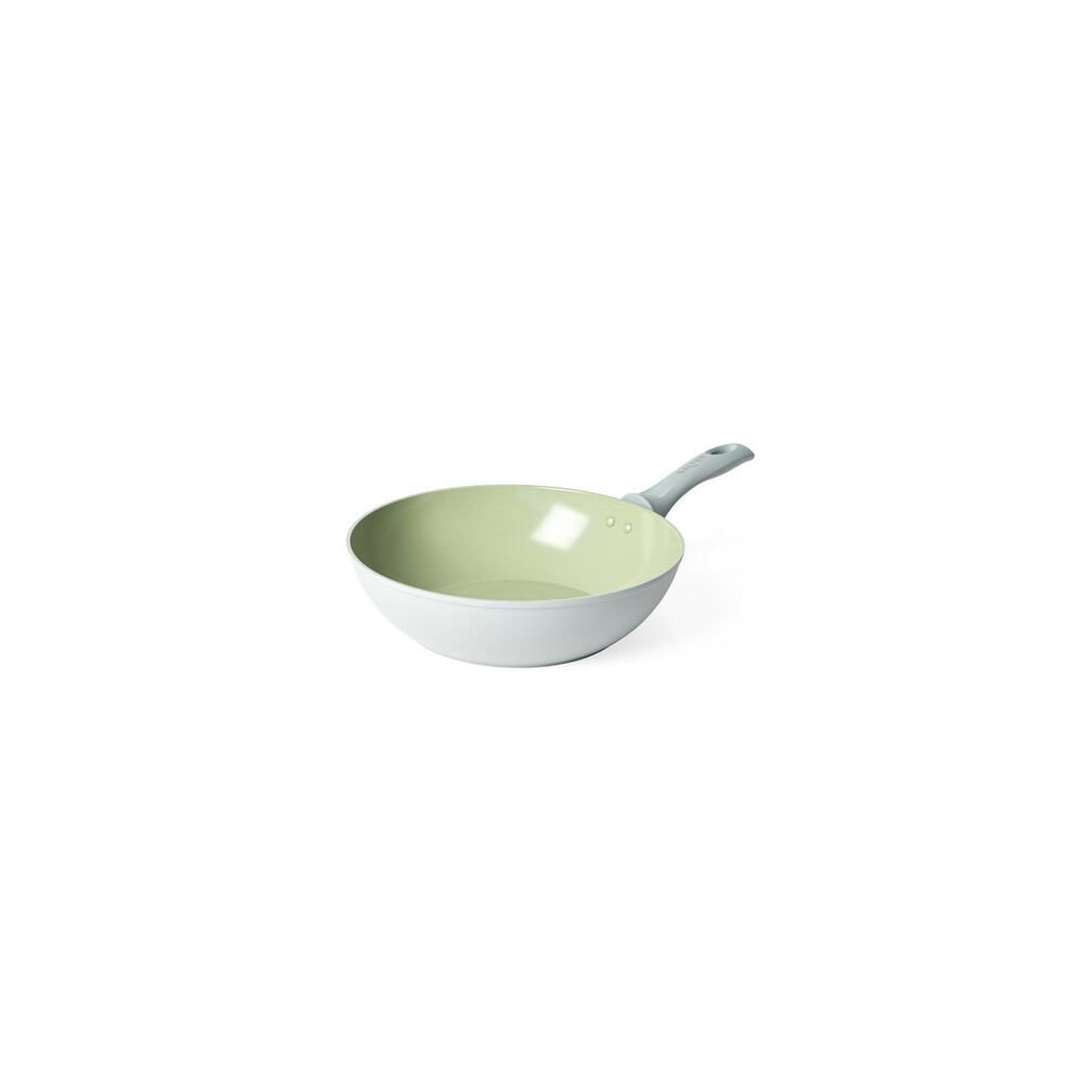 Salter Earth Stir Fry Pan Wok Nonstick 28Cm Induction Forged Aluminium Green
