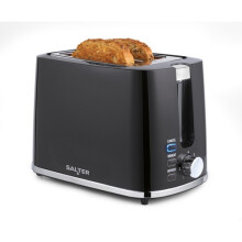 Salter Deco 2Slice Toaster with Wide Slots 7 Browning Levels 900 W Black
