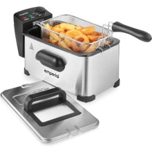 Emperial Deep Fat Fryer 3L Chip Pan Basket Oil Fry Stainless Steel 2000W