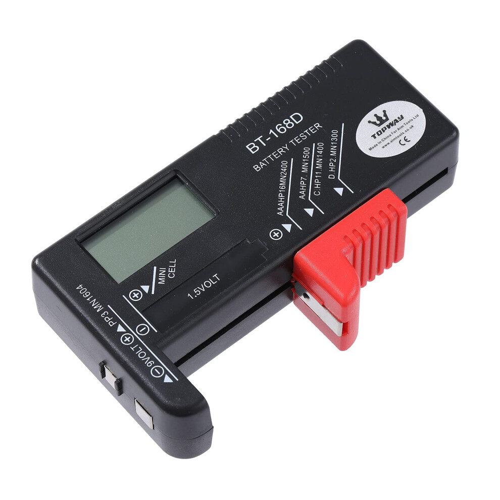 Topway Digital Battery Tester, Portable Digital Battery Measuring Diagnostic Checker Analyzer For Aa, Aaa, C, D, Pp3, 9V, 1.5V, Button Cell Batteries 75931940