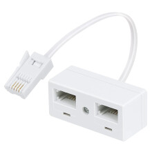 Uvital Telephone Splitters, 2 Way BT Phone Socket Adapter, RJ11 BT Plug Male to 2 Female, Double Phone Socket Adaptor for UK Landline Telephone, FAX,