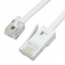 HDXH Telephone Cable Phone Cable for Landline ADSL Modem Cable 2M,BT to RJ11,UK Telephone Plug to RJ11 Lead For British home fixed telephone lines,De