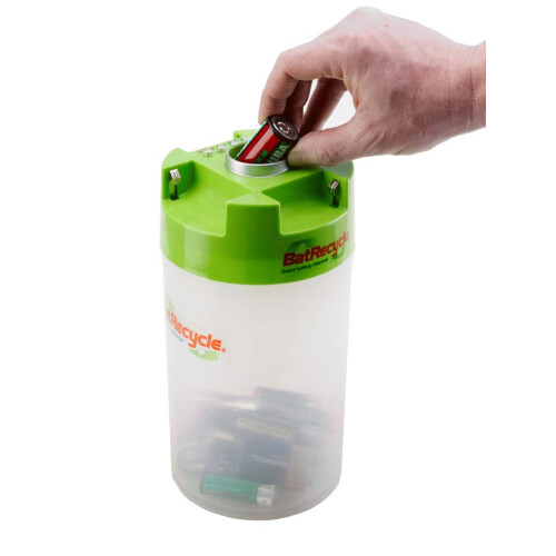 Batrecycle - Battery recycling bin with built in tester. 1