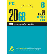 EE 10 Pound Data Pack Pay As You Go SIM