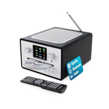 Internet Radio CD Player with DAB+ | Bluetooth, Spotify Connect, Podcasts | FM Radio, Dual Alarm, 90 Presets | Custom EQ Settings | Full Colour LED D