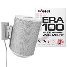 Sound bass ERA100 Wall Mount Bracket, Tilt and Swivel, White, Single (1pc), Compatible with Sonos ERA 100, Effortless Installation, Includes Mounting