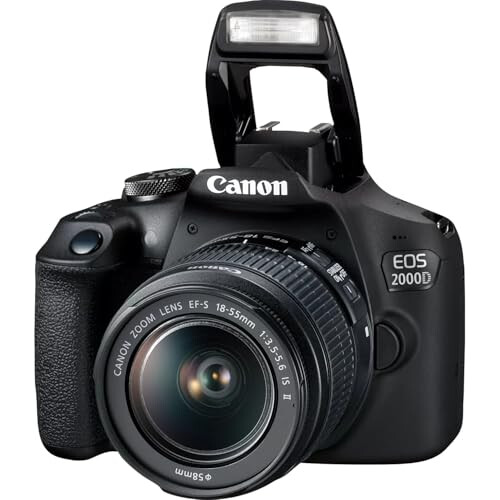 Canon Canon EOS 2000D Camera + EF-S 18-55mm IS II Lens - Black 1