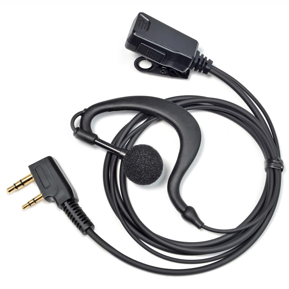 Photos - Radio / Clock HYSHIKRA Walkie Talkie Earpiece with mic, 2 Pin Headset with PTT, Compatible with Kenwood eSnic Retevis Baofeng UV-5R Radio