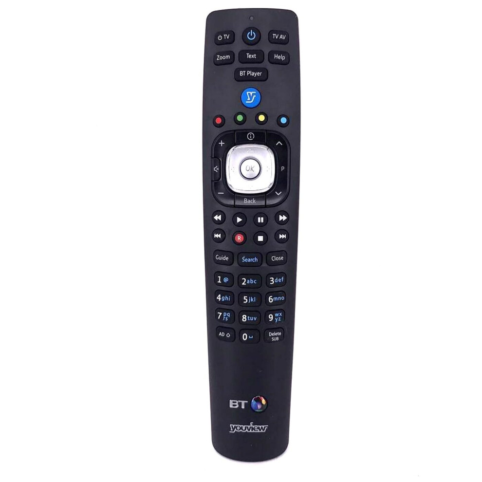 Genuine Bt Youview Remote Control Rc3124705/04B Black 19446080