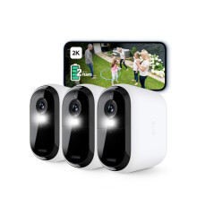 Arlo Essential 2K XL Video Security Camera Outdoor Wireless, XL Battery Operated Home Camera With Colour Night Vision, Light, Siren, 2 Way Audio & Wi