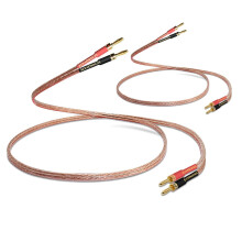 WOWLED 13 AWG Speaker Wire with Banana Plug, 2 Pack 3m HiFi Speaker Cable with Gold-Plated Banana Tip Plugs, Banana Plug Male to Male Audio Cable Con