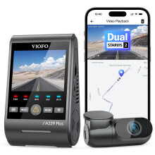 VIOFO A229 Plus 2K + 2K Dual STARVIS 2, HDR Front Rear Dash Cam Car, Voice Control & 5GHz Wi-Fi Car Camera, Ultra-Precise GPS, Super Night Vision 2.0