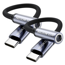 NGOKGA 2PCS USB C to 3.5mm Audio Adapter Type C to Aux Female Headphone Jack Hi-Res DAC Cable Compatible with iPhone 15, Pixel 8/7/6/5/4, Samsung Gal