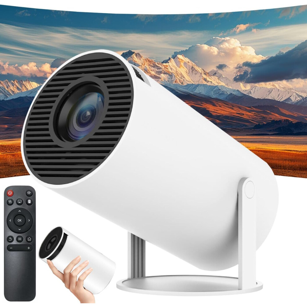 Baohuahu Mini Projector With Bluetooth, 4K Support 130" Screen Movie Projector With Auto Focus & Keystone, 5G+2.4G Wifi 6 Connection, 180 Rotatable Vision Fo