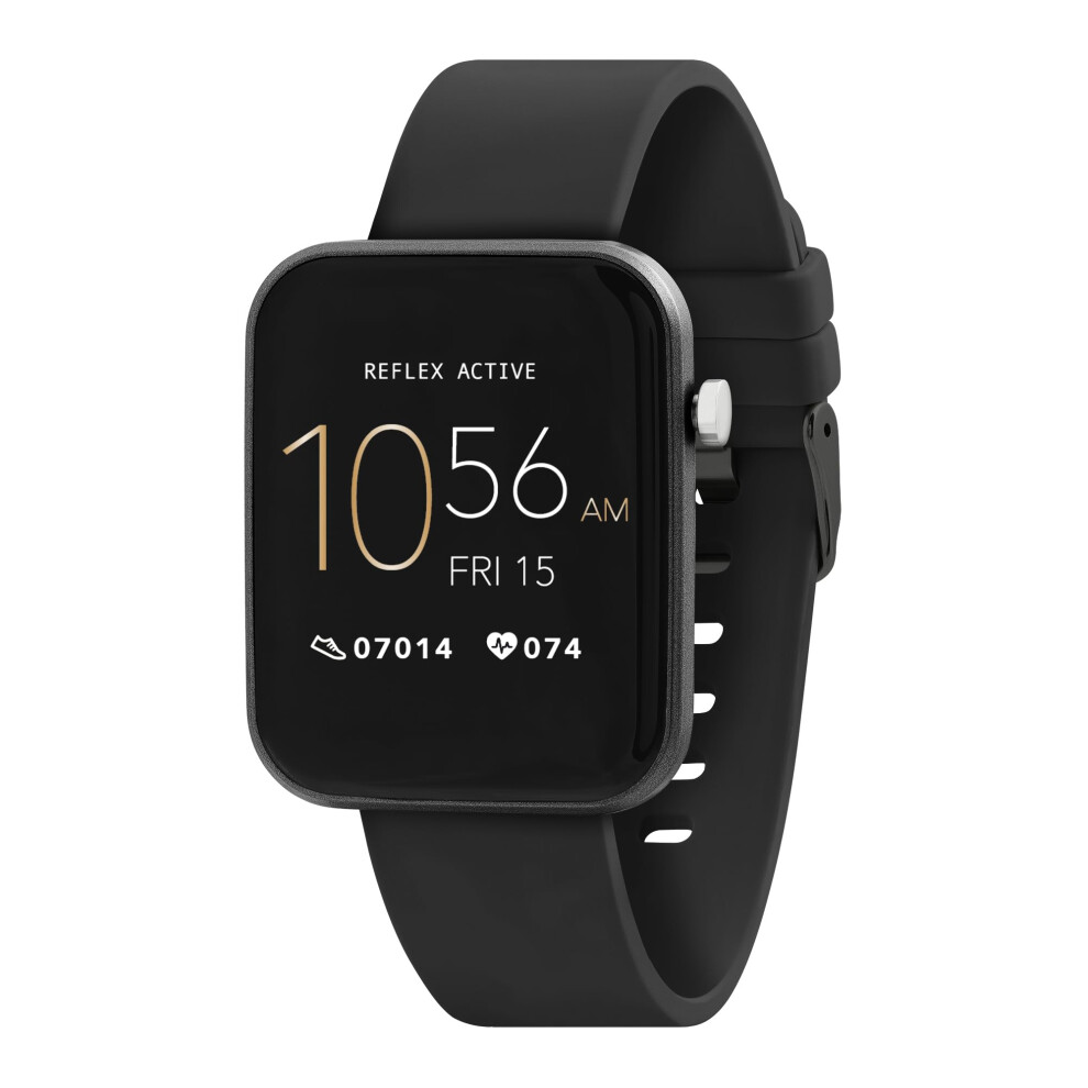 Reflex Active Smart Watch (Series 13) Bluetooth Watch for Men & Women Full Colour Touch Screen Long Lasting Battery Life Black Strap-image-OPC-PMGT5FR-NEW