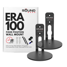 ERA100 Wall Mount Bracket, Low Profile, Black, Twin Pack, Compatible with Sonos ERA 100 Speaker, Complete with All Fixing Hardware