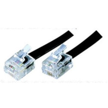 7.5 Metre ADSL Cable Black - Premium Quality/Gold Plated Contact Pins/High Speed Internet Broadband/Router or Modem to RJ11 Phone Socket or Microfilt