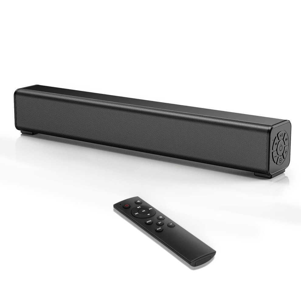 Pc Soundbar, Wired And Wireless Computer Speaker Home Theater Stereo Sound Bar For Pc, Desktop, Laptop, Tablet, Smartphone [Rca, Aux], Black 15388926