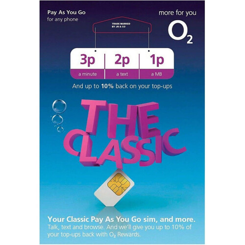 O2 Classic Pay as you go Classic PAYG