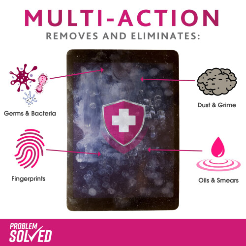 Problem Solved Screen Cleaner Anti Bacterial Spray for Monitors TVs Tablets Laptops Smartphones, 100ml 2