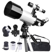 Misilmp Telescope for Adults Astronomy, Astronomical Telescopes 70mm Aperture 400mm Portable Refractor Telescope Outdoor Telescopes with Tripod, Phon