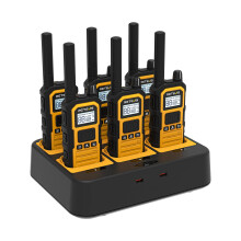Retevis RB648 Plus Long Distance Walkie Talkie, IP67 Waterproof Two Way Radios with 6 Way Charger, Extended Range, 2000mAh, Industrial walkie talkie