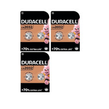 Duracell DL2032 Lithium Coin Battery, 2032 Size, 3 V, 230 mAh Capacity (Case of 6) Style: 2032 Size: 6