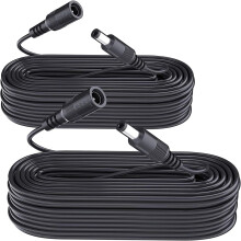 2 Pack 33ft/10M Power Extension Cable,2PCS DC 12V Power Adapter Extension Cord 2.1mm x 5.5mm, Compatible with 12V DC Adapter Power Supply or Wall Cha