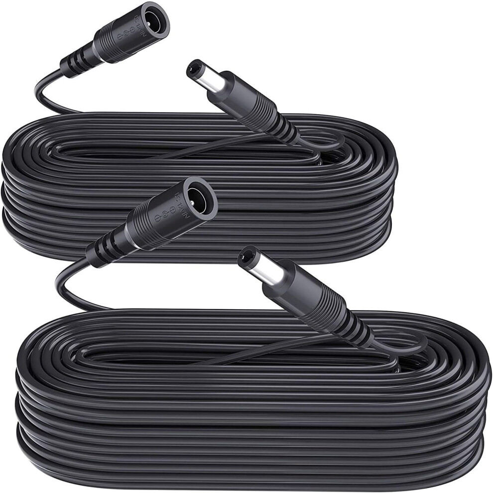 2 Pack 33Ft/10M Power Extension Cable,2Pcs Dc 12V Power Adapter Extension Cord 2.1Mm X 5.5Mm, Compatible With 12V Dc Adapter Power Supply Or Wall Cha 31571975