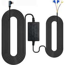 GKU Dash Cam Hardwire Kit, Acc Hardwire Car Camera Charger Cable Kit 12V- 24V to 5V Car Dash Camera Charger Power Cord with Battery Drain Protection,