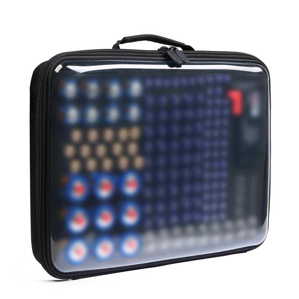 Luxtude Battery Organizer Storage Case With Tester, Clear Battery Case, Hard Battery Caddy ( Large) Black 93348164