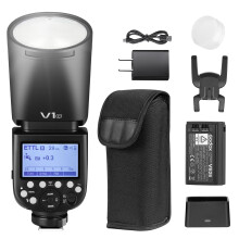 Godox V1C Flash Speedlite, 76Ws 2.4G High-Speed Sync 1/8000s 2600mAh Li-Ion Akku Rundkopf Speedlight for Canon Camera(V1-C)