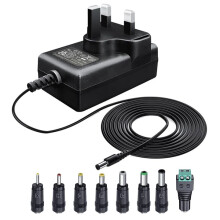 12V 1.5A 18W 1.8M Long Power Supply Adapter, AC DC Switching Adapter (Input 100-240V, Output 12Volt 1.5Amp 1500mA), Wall Mount Transformer Plug with