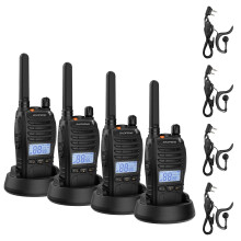 BAOFENG BF-88ST Pro Walkie Talkie, Upgraded Long Range Rechargeable License-Free PMR446 Two Way Radios with LCD Display, VOX Dual Watch, Desktop Char
