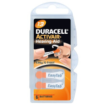 Duracell Activair Hearing Aid Batteries x60 Type 13 Orange