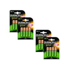 Duracell 1300mAh AA Size Rechargeable Batteries--Pack of 16