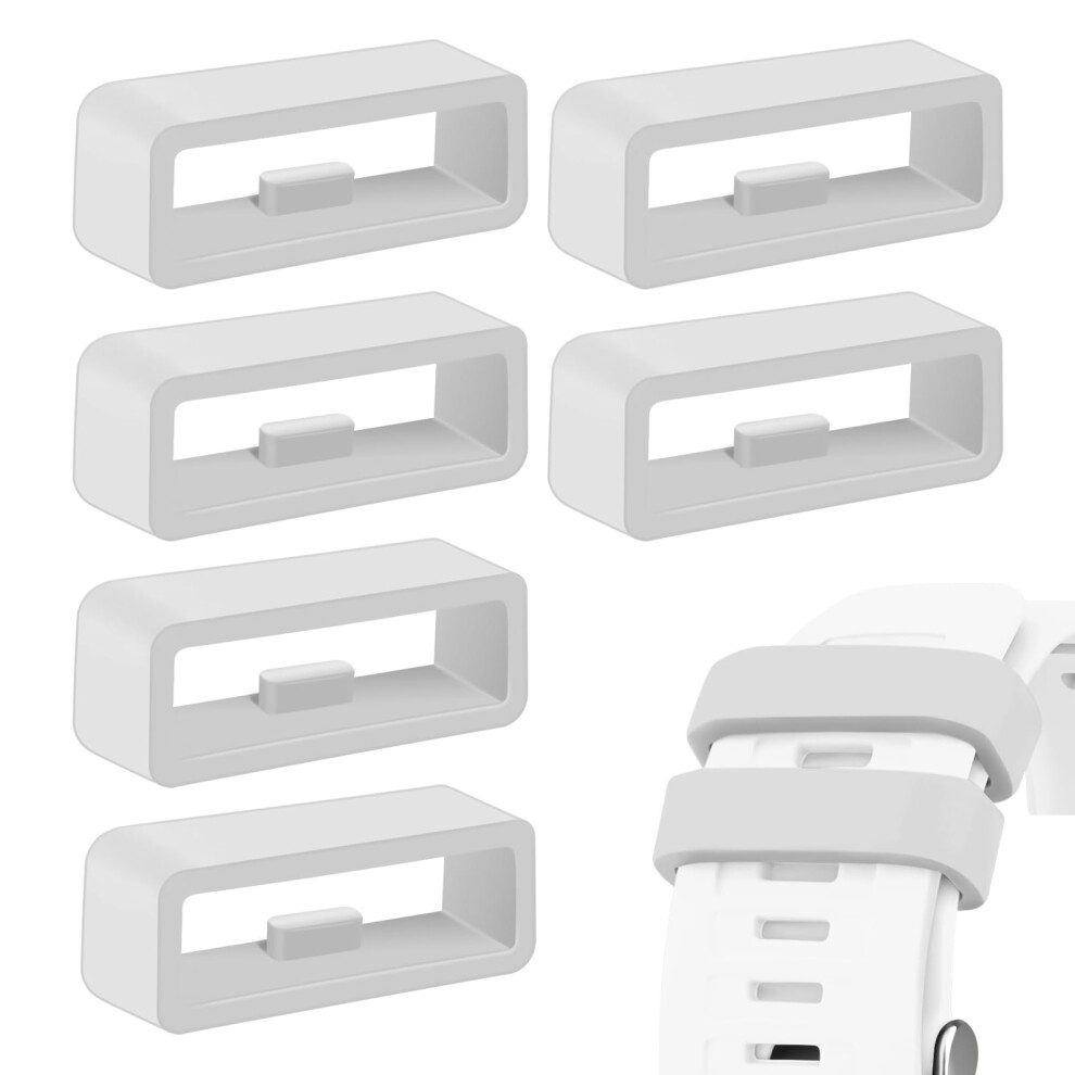 6 Pcs Strap Loop For Garmin Forerunner 255, 265, Venu 2/Venu 3/Vivoactive 4, 22Mm Lock Ring Replacement Watch Band Ring Smartwatch Keeper Grey 40095738