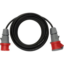 Brennenstuhl CEE extension cable IP44 (10m cable, H07RN-F 5G1,5, 5-pole with CEE plug and coupling, for outdoor use IP44, Made in Germany) black
