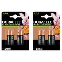 Duracell AAA Pre-Charged Rechargeable Batteries - Pack of 8