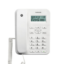 Motorola CT202 Corded Landline Telephone, Home Phone, House Phone, Office Phone, Handsfree Speakerphone, Caller ID, LCD Display, Memory keys, Alarm