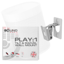 Play 1 Wall Mount, Compatible with Sonos Play:1 Only, Adjustable Swivel & Tilt Mechanism, Mounting Bracket Includes All Fixings
